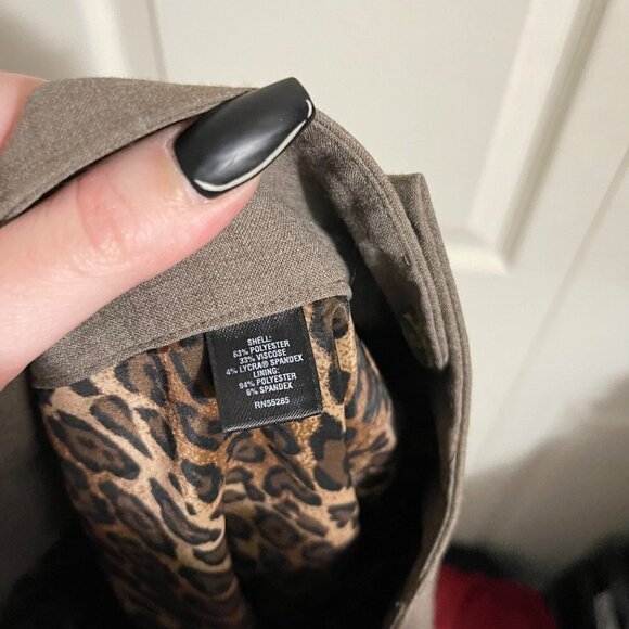 Express Design Studios Womens Brown Back Slit Career Pencil Skirt Size 6 - Picture 5 of 8